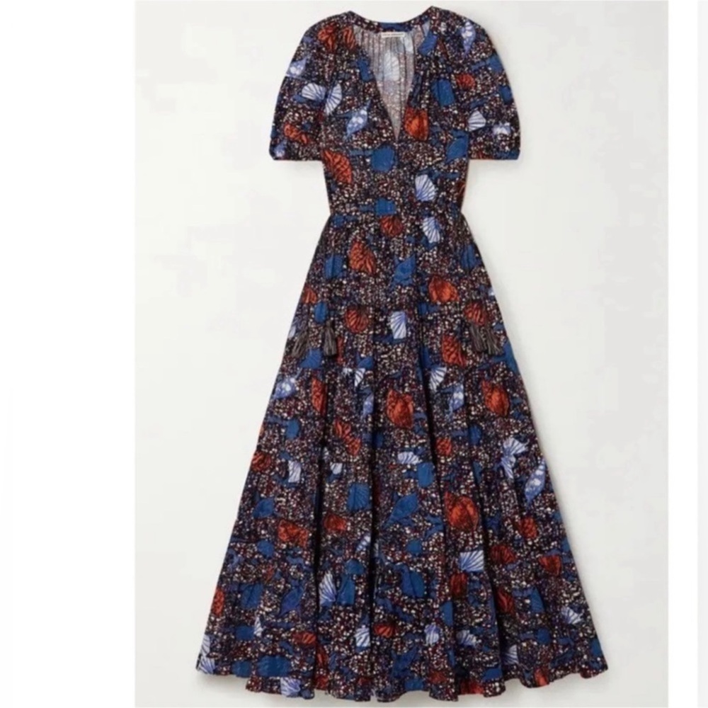 ULLA JOHNSON Claribel midi dress Sz 4 - Picture 6 of 6